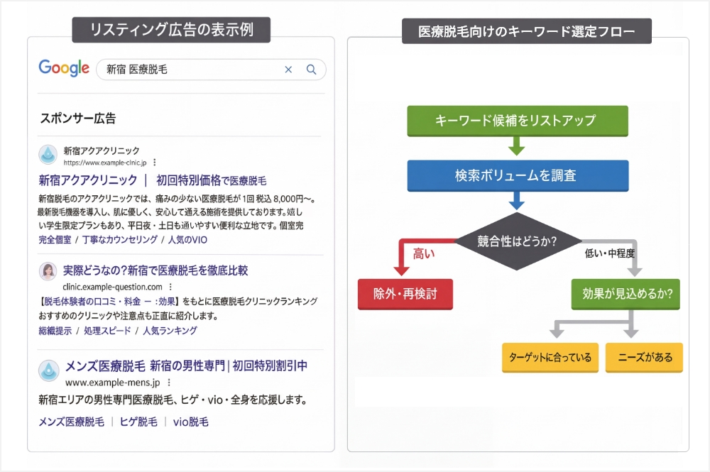リスティング広告フロー